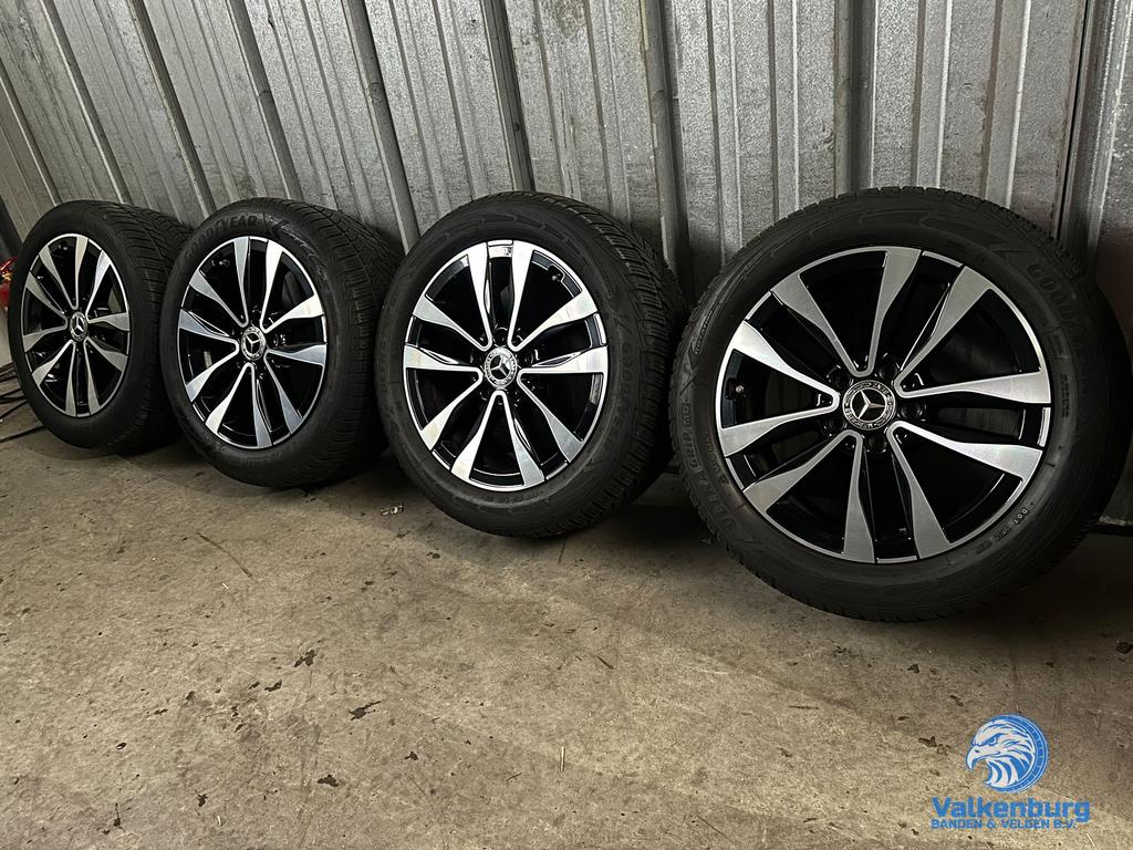 6mm! Originele Mercedes C-klasse W206 17 inch breedset zwart, Gebruikt, -, -, Banden en Velgen