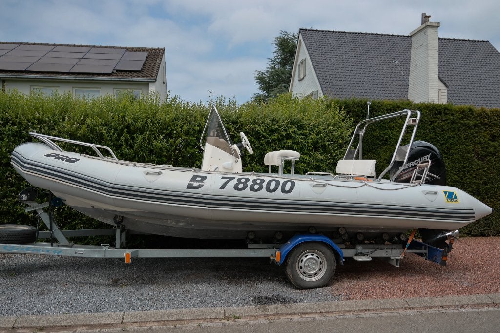 Zodiac Pro Open 650 — Mercury 150 4T 2016/125u met aanhanger, Gebruikt, Buitenboordmotor, 6 m, Polyester