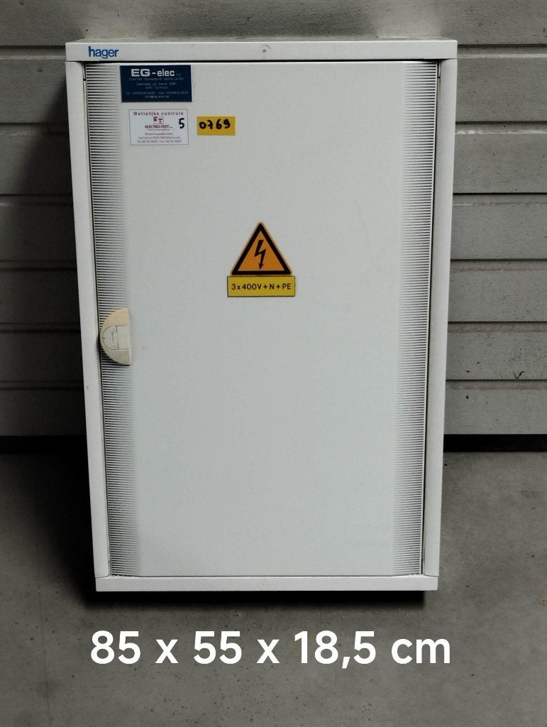 Zekeringkast GROOT - 5 rijen - HAGER - (van afbraak), Doe-het-zelf en Bouw, Ophalen of Verzenden, Gebruikt, Hager