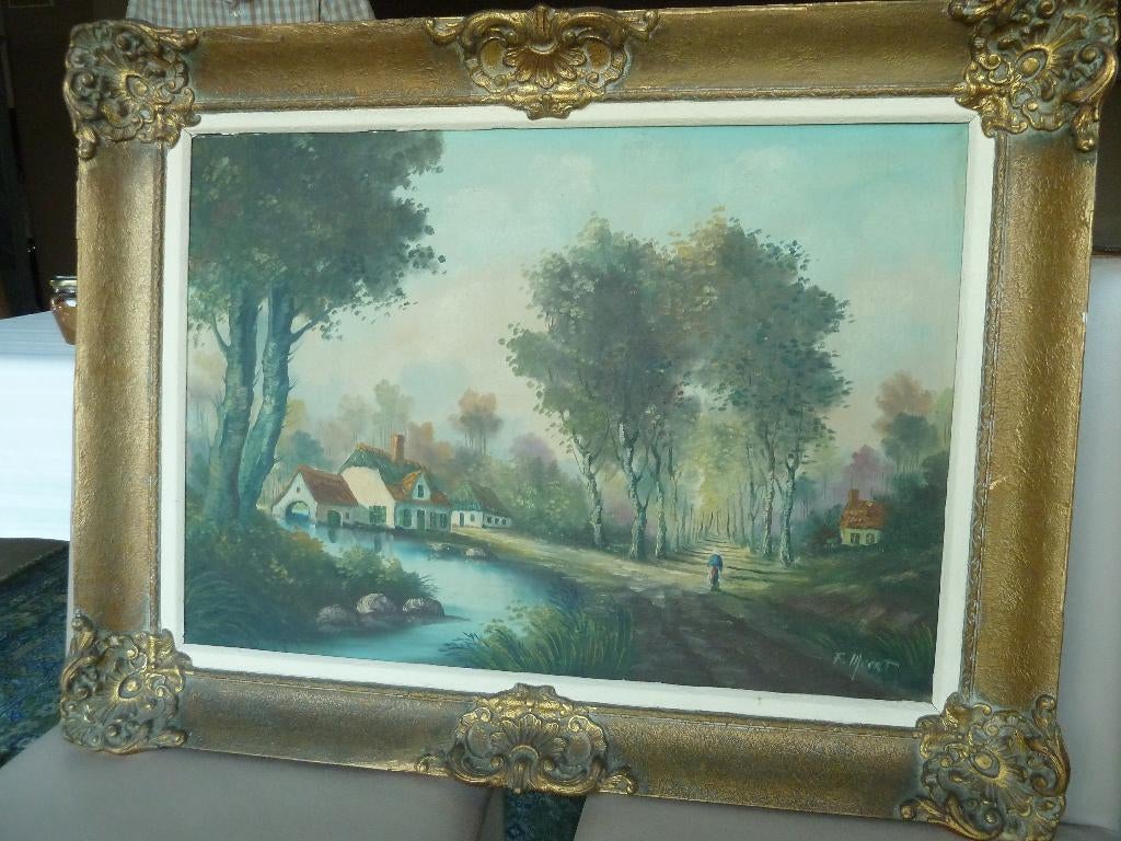 Landschapskader, Ophalen, Gebruikt, 50 tot 75 cm, Schilderij