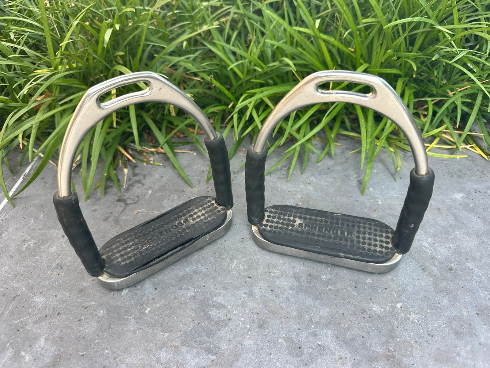 Rvs Sprenger System 4 veiligheidsstijgbeugels – scharnierend, Dieren en Toebehoren, Paarden en Pony's | Hoofdstellen en Tuigage