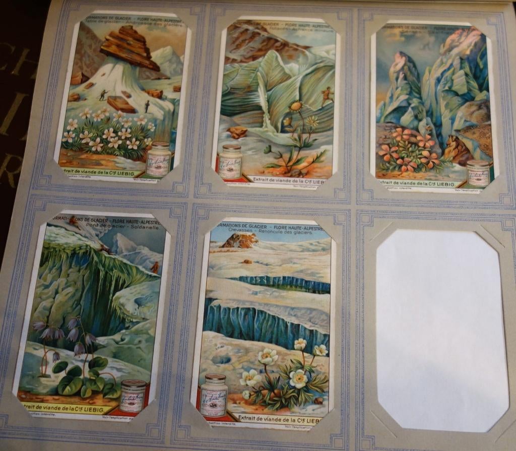 Set Liebig Prenten Formations de glacier (1927)., Natuur, Ophalen of Verzenden, Zo goed als nieuw, Voor 1940
