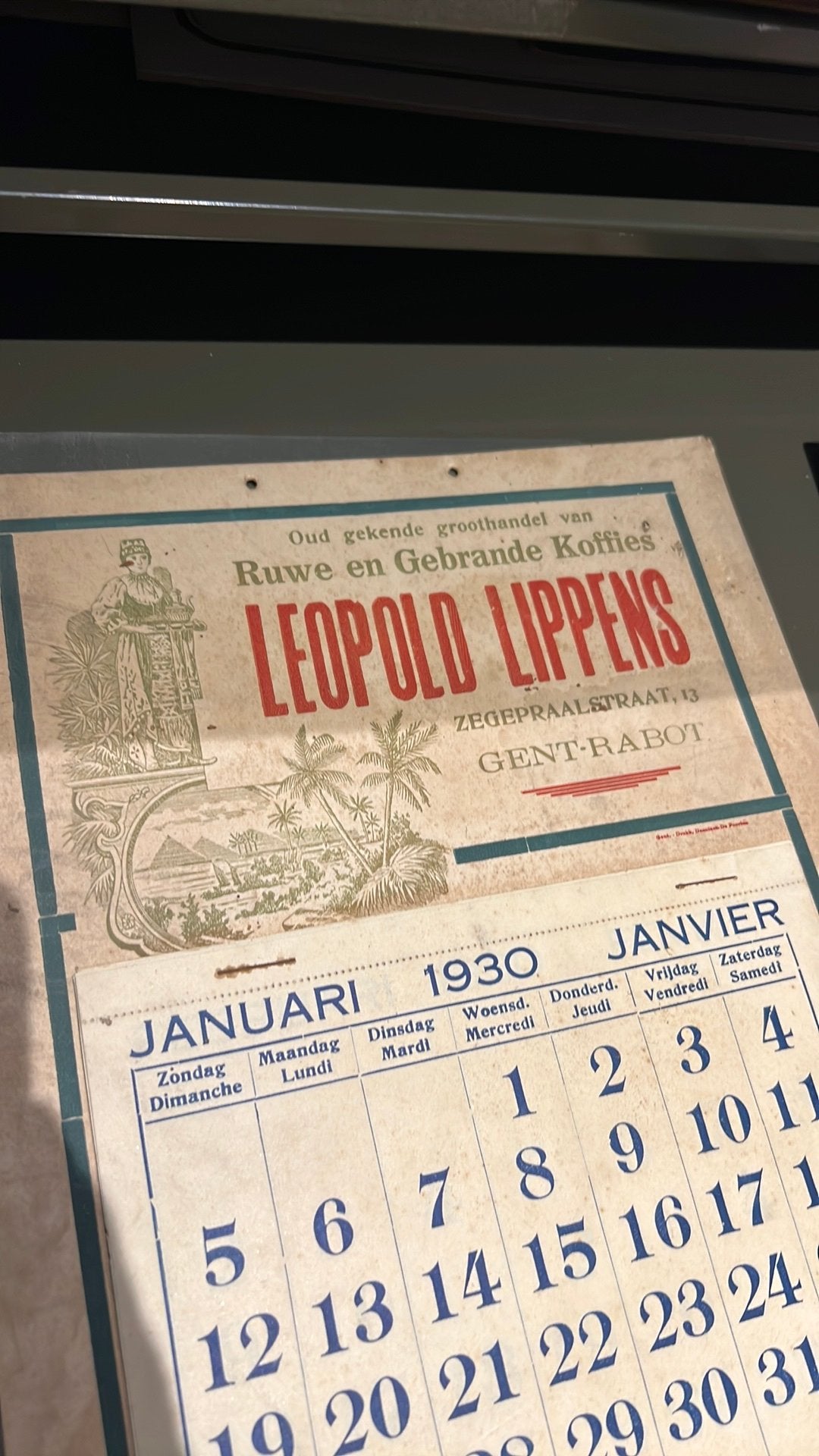 Koffie Leopold Lippens Gent-Rbot 1930, Verzamelen, Merken en Reclamevoorwerpen, Ophalen of Verzenden, Zo goed als nieuw
