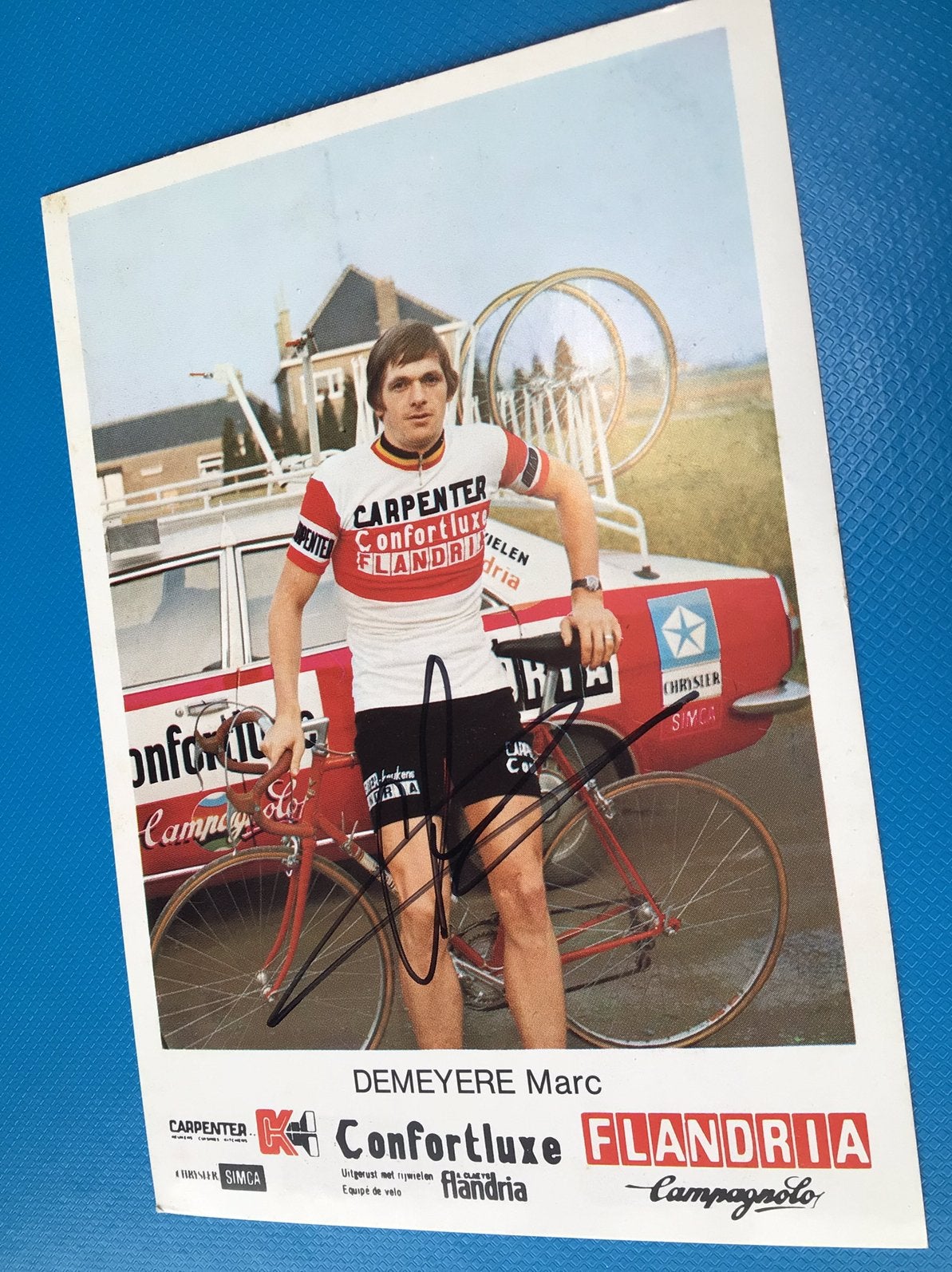 Wielerkaart team flandria marc demeyer signe, Enlèvement ou Envoi, Comme neuf
