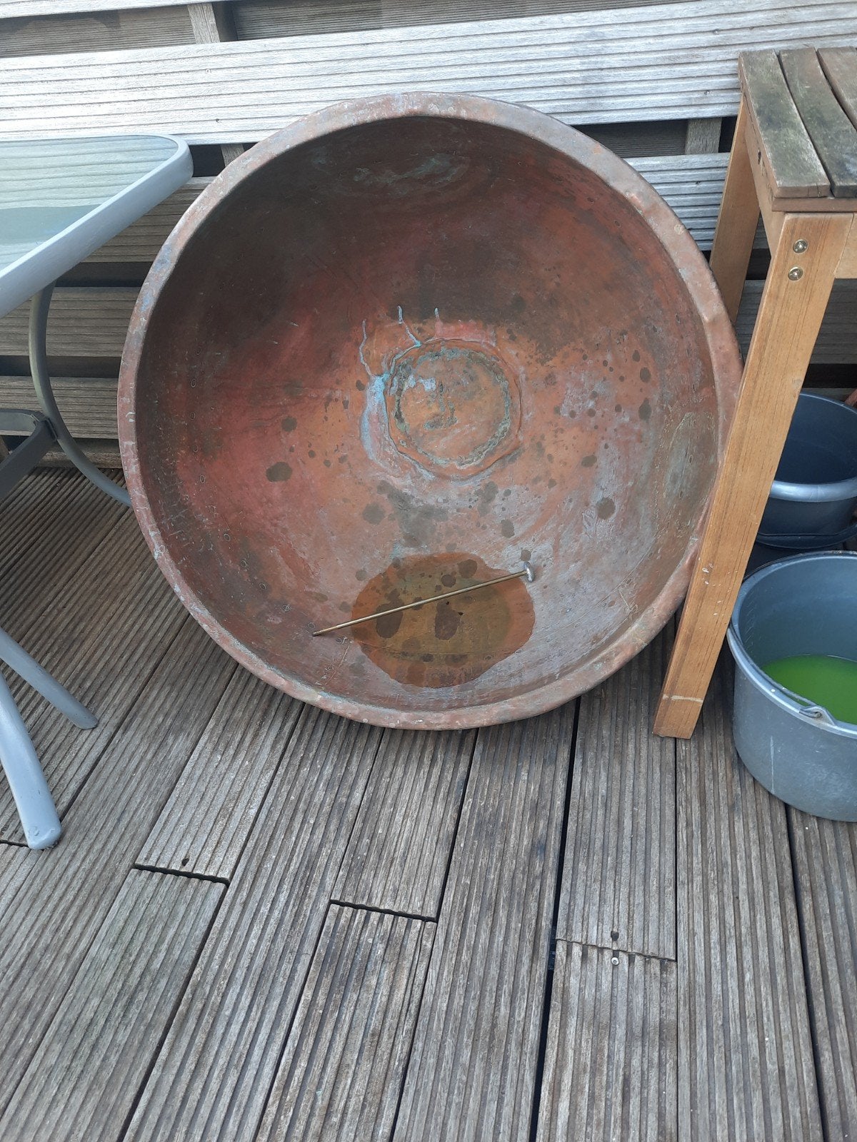 koperen ketel, Jardin & Terrasse, Bols de feu, Enlèvement, Utilisé