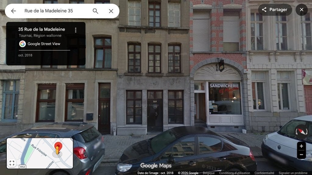 Tournai, chambre à louer avec domiciliation, Moins de 20 m², Tournai