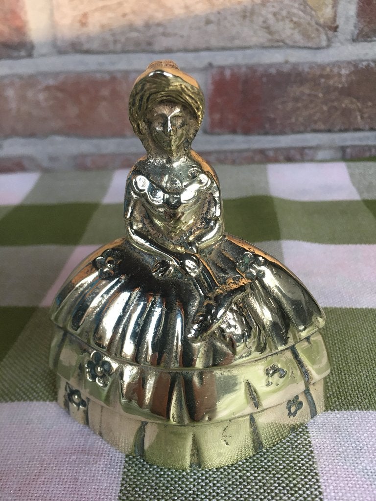 ZWARE KOPEREN BEL DAME 300 gr, Antiek en Kunst, Ophalen of Verzenden, Koper