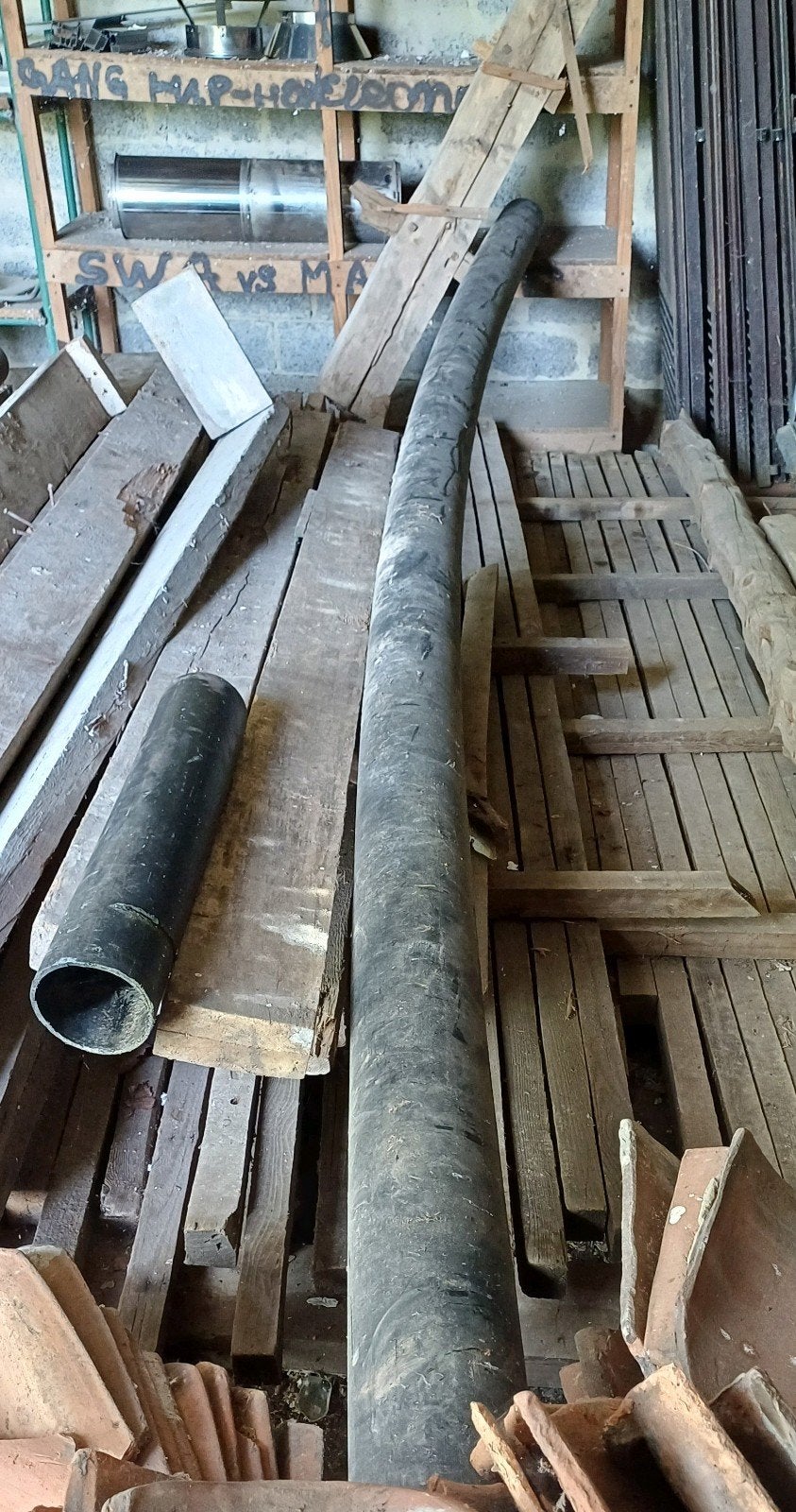 Pp buizen 160 en 125 mm, Ophalen