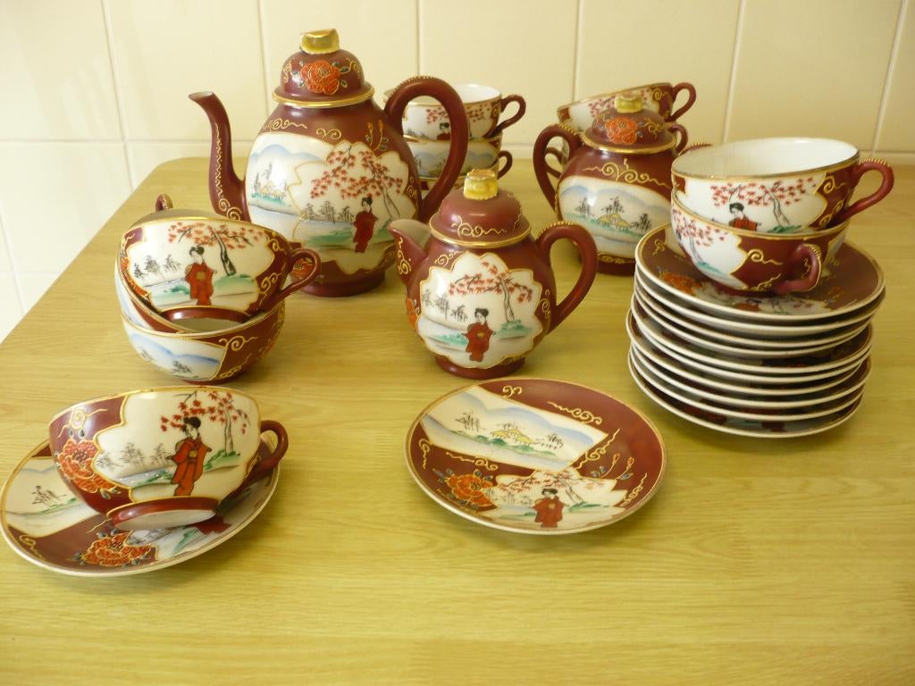 Service à café chinois asiatique tasses vaisselle, Antiquités & Art, Enlèvement