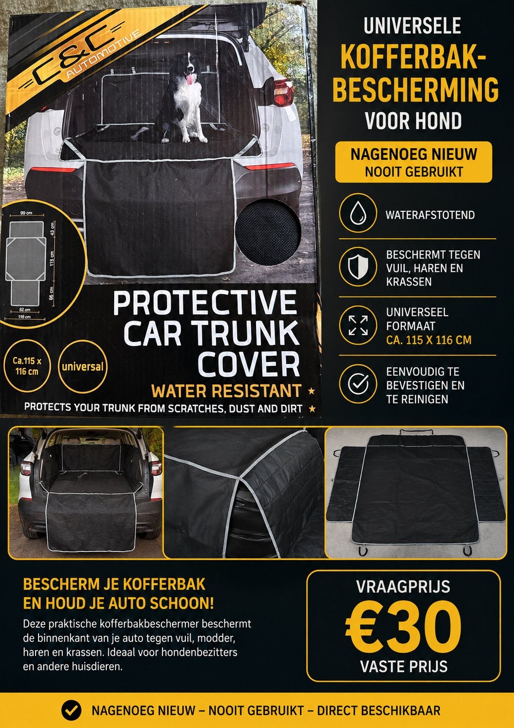 Protection coffre de voiture, Enlèvement, Neuf