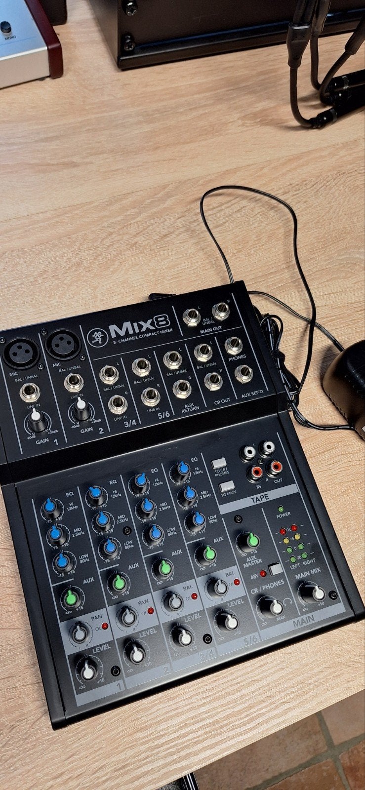 Mackie Mix 8 analoge mixer, Enlèvement, Comme neuf, 5 à 10 canaux, Entrée micro