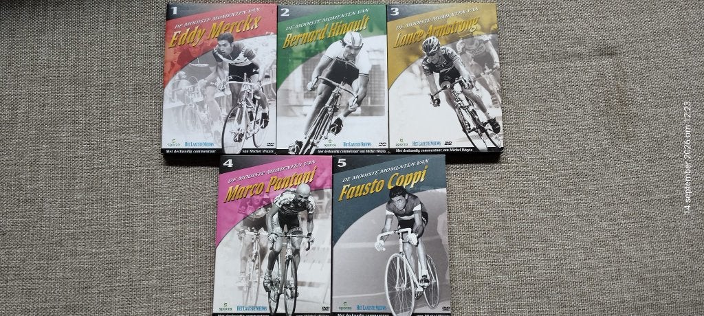Mooiste momenten EDDY MERCKX-LANCE ARMSTRONG ..., Ophalen, Nederlands, Zo goed als nieuw, Wielrennen
