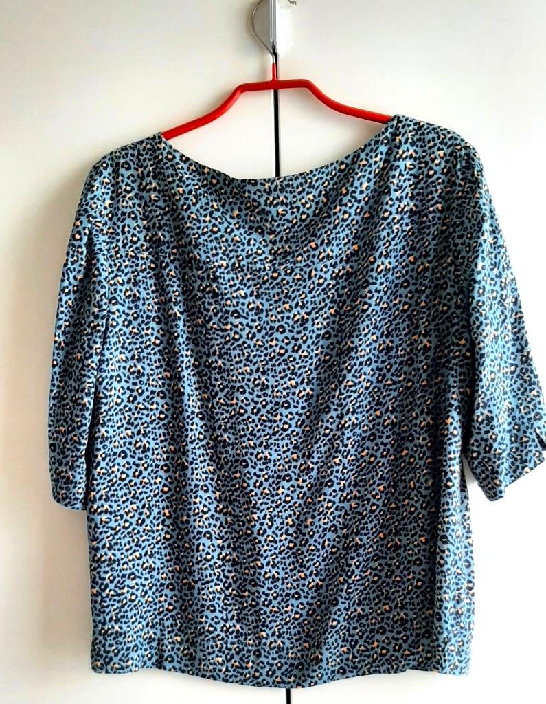 Te koop: Mooie blouse in tijgerprint van "Mayerline", 40., Blauw, Mayerline, Améline", Zo goed als nieuw, Ophalen