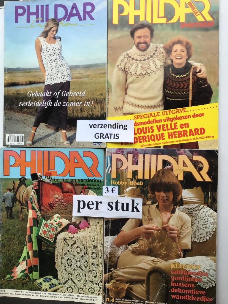 4 brei boeken "Phildar" aan 3 € én met gratis verzending, Boeken, Ophalen of Verzenden, Zo goed als nieuw