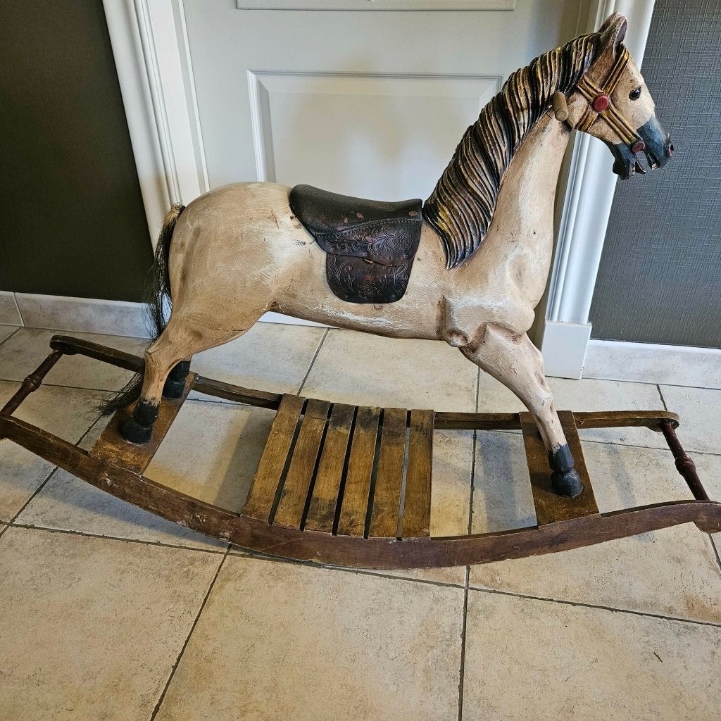 houten schommelpaard, Antiek en Kunst, Ophalen