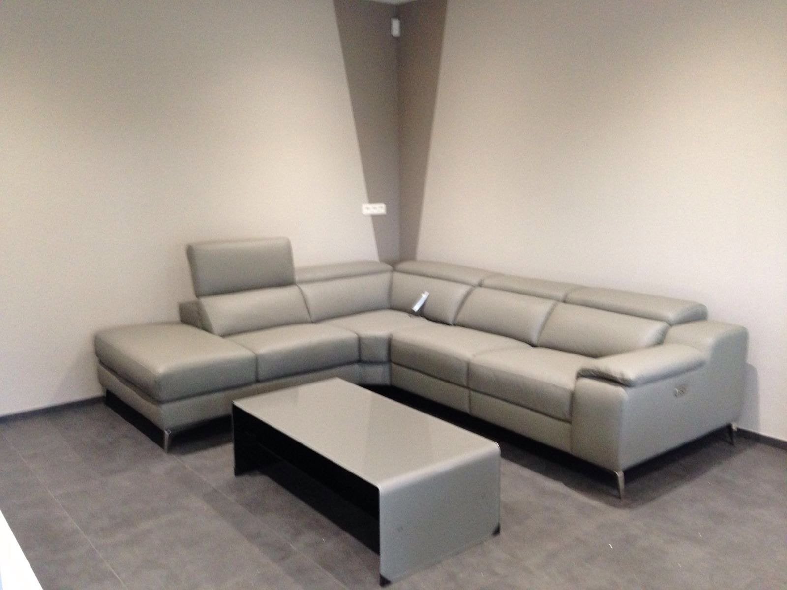 Divan en cuir er salle a manger complete, Huis en Inrichting, Ophalen of Verzenden, Zo goed als nieuw, Leer