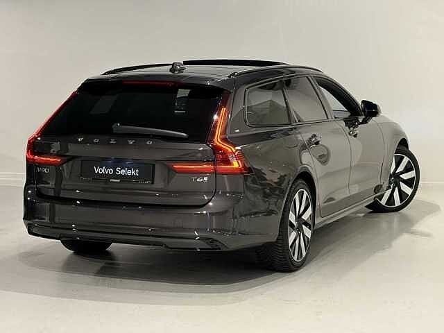 Volvo V90 T6 Recharge Ultra Dark + TREKHAAK/ZETELVENTILATIE, Argent ou Gris, Achat, V90, Euro 6