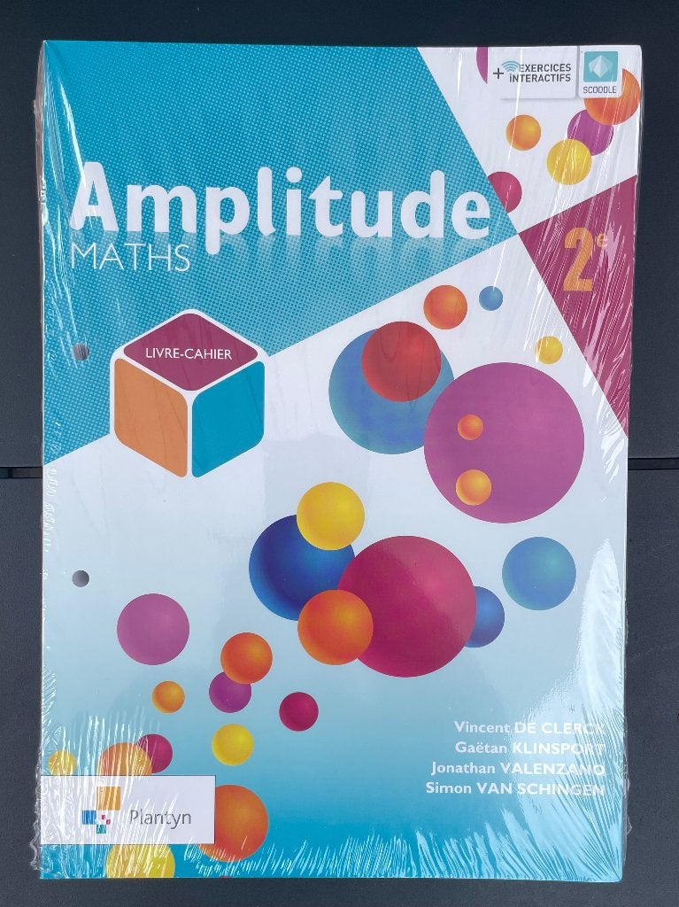 Livre-Cahier Amplitude Math 2e, Neuf, Enlèvement ou Envoi, Plantyn, Enseignement secondaire inférieur