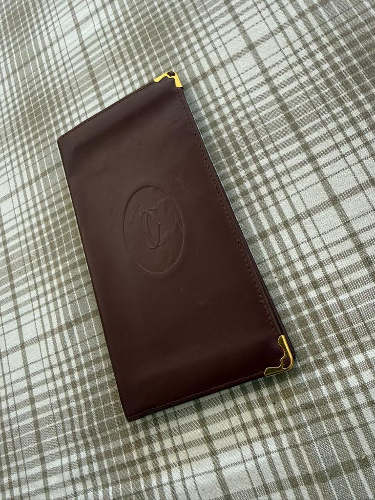 Portefeuille cuir  vintage cartier, Handtassen en Accessoires, Portemonnees, Ophalen of Verzenden, Gebruikt, Leder