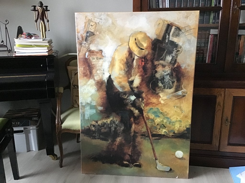 Peinture cadre, Antiquités & Art, Art | Peinture | Classique, Portrait ou Personnes, Peinture acrylique, Enlèvement, Toile