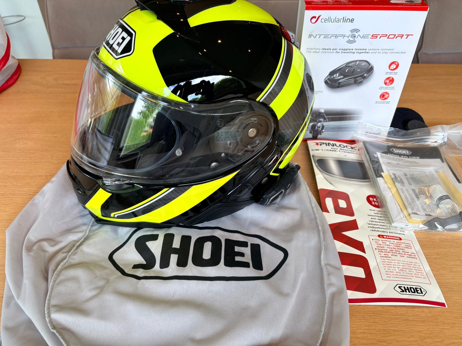 Shoei - NIEUW - intercom - ingebouwd zonnescherm - maat S, Integraalhelm, S, Shoei, Dames