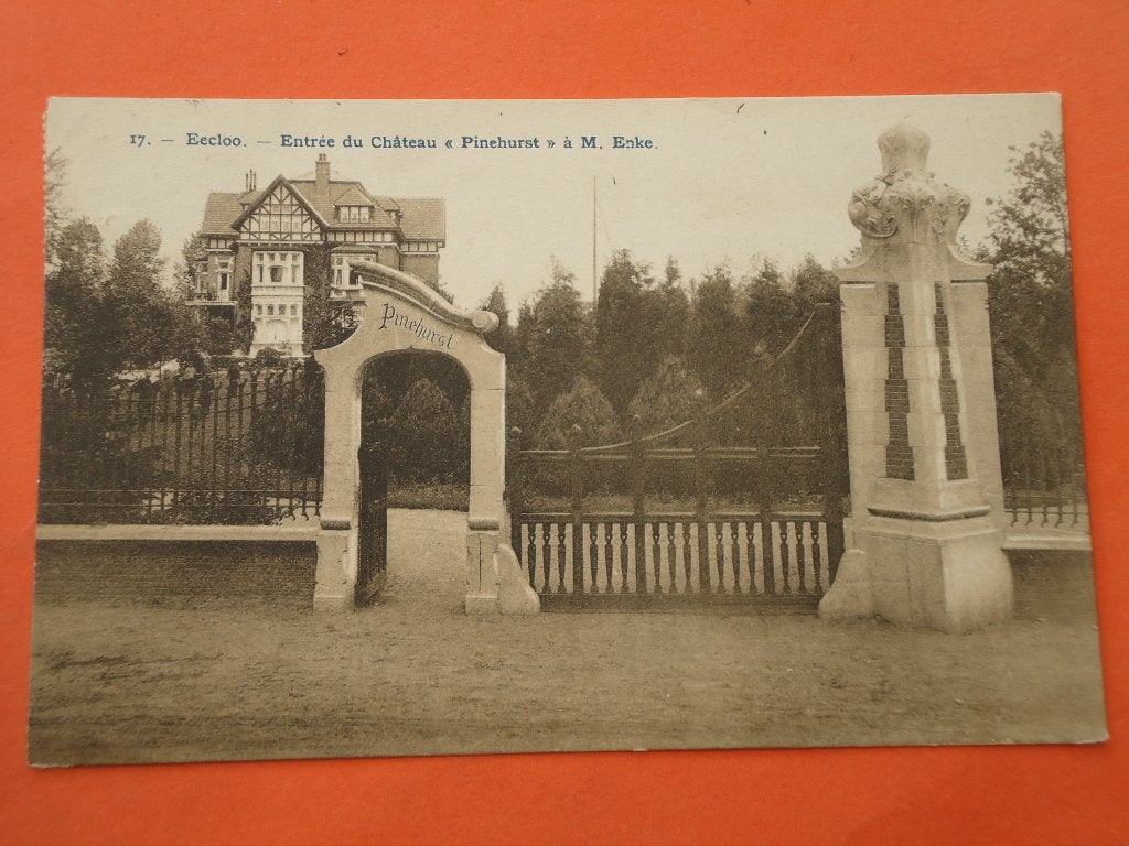 Eeklo Entrée du chateau " Pinehurst " à M. Enke, Verzamelen, Postkaarten | België, Ophalen of Verzenden, Voor 1920, Gelopen, Oost-Vlaanderen