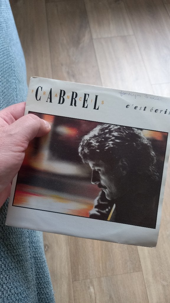 Vinyl (45t) francis cabrel "c est écrit ", Enlèvement, 1980 - 1989, Comme neuf