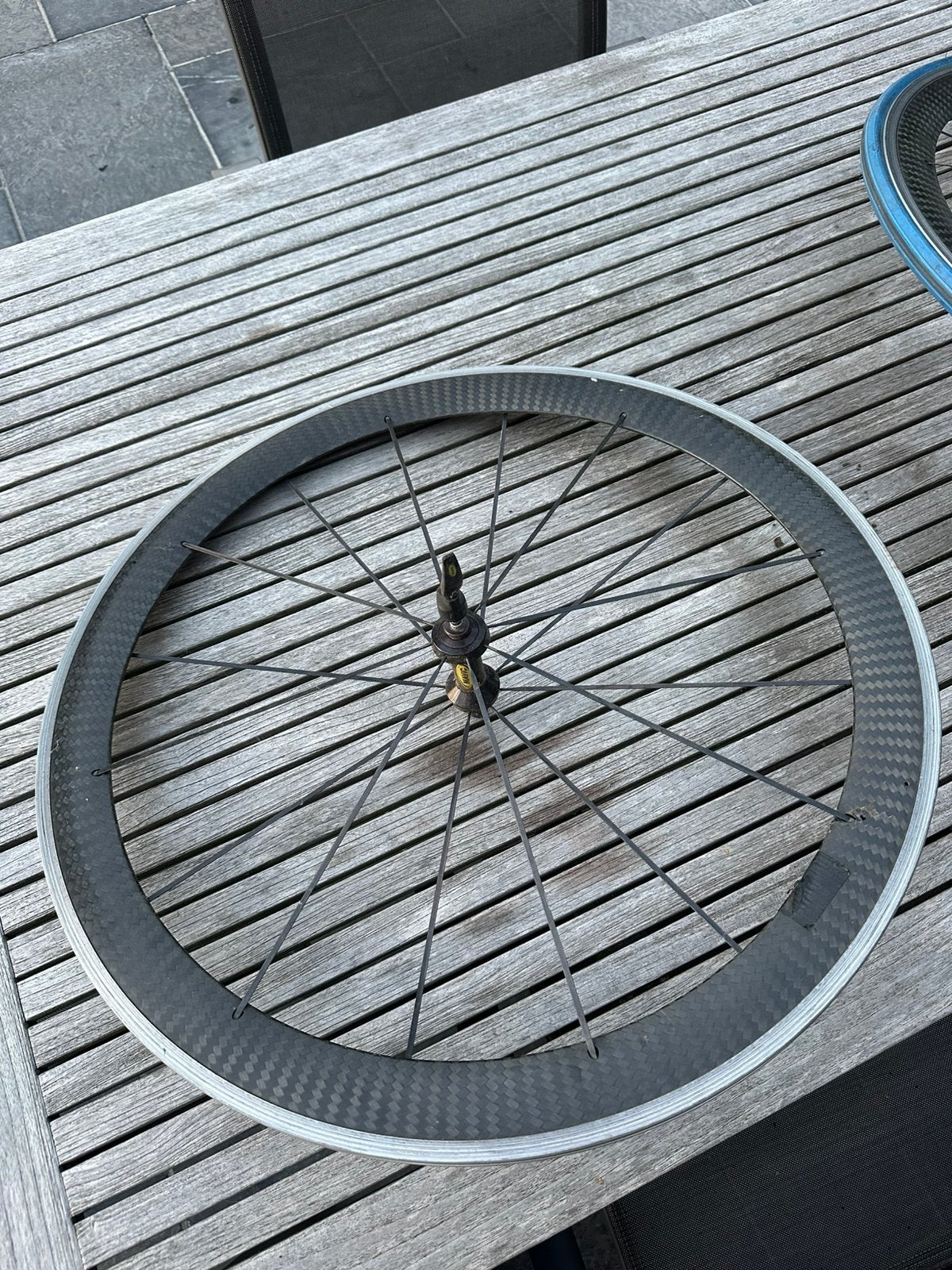 Mavic Cosmic Carbone wielset + Shimano cassette, Gebruikt, Racefiets, Carbon, Ophalen