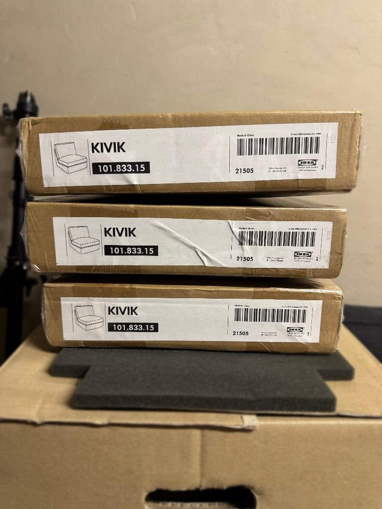 IKEA KIVIK hoes 1-zits, donkerblauw, nieuw/verzegeld, Huis en Inrichting, Zetels | Zetels, Eenpersoons, Modern Ikea, 75 tot 100 cm