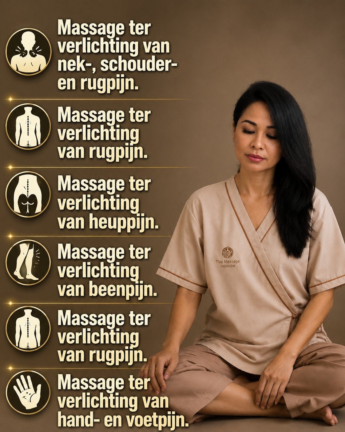 Thai happy Massage Aalst, Diensten en Vakmensen, Ontspanningsmassage
