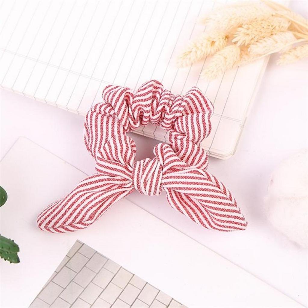 Vintage scrunchie rood met witte strepen, Ophalen of Verzenden, Nieuw