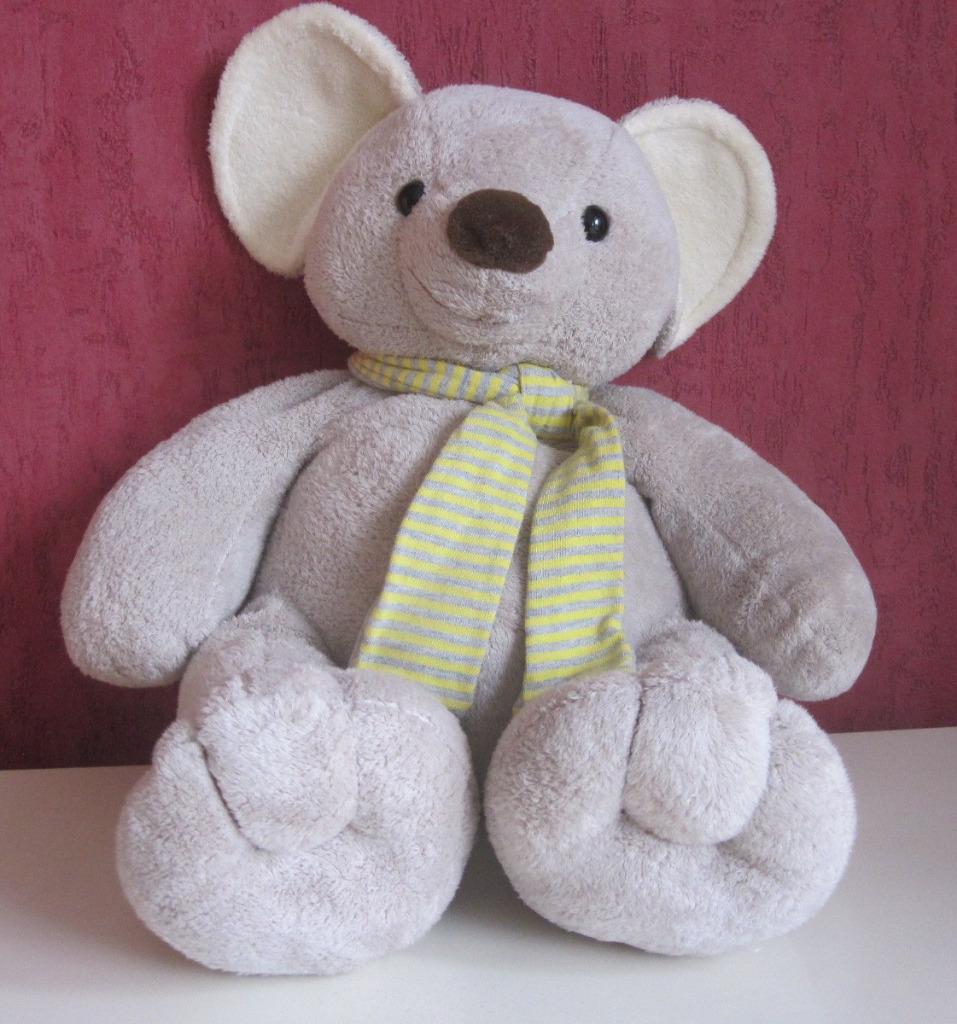 Knuffel MUIS met sjaal - afmeting +/- 40 cm, Ophalen, Zo goed als nieuw