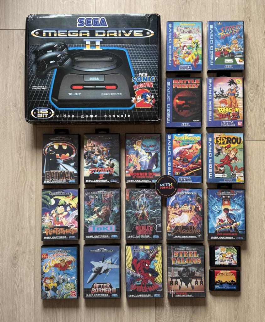 Sega Megadrive II Console + Spellen, Games en Spelcomputers, Sega, Ophalen of Verzenden, Zo goed als nieuw, Mega Drive