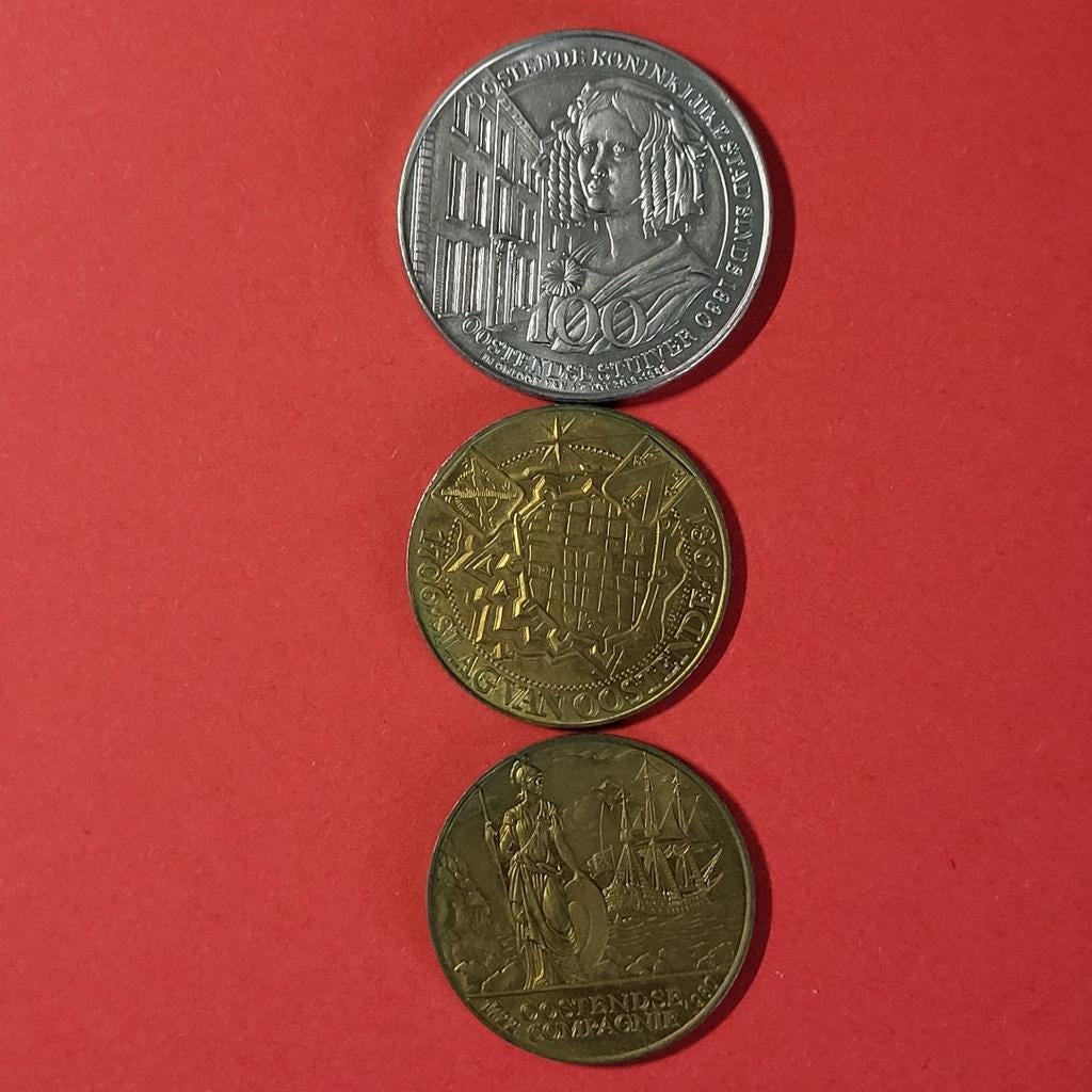 Herdenkingsmunten  Oostende, Postzegels en Munten, Ophalen of Verzenden