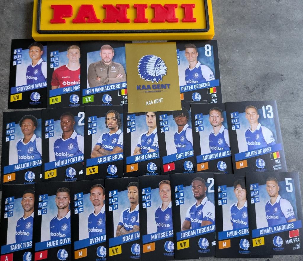Panini FOOTBALL 2023/24  20 STICKERS KAA GENT   VOETBAL, Ophalen of Verzenden, Nieuw
