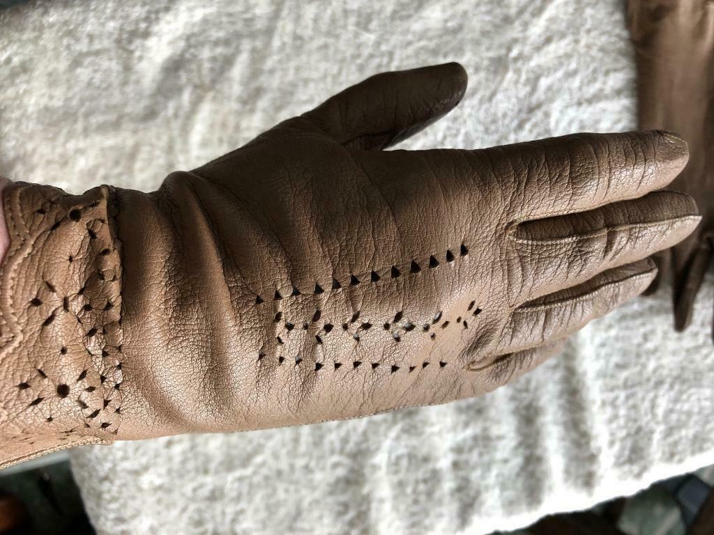 Vintage lamsleren elegante handschoenen, Gants, Taille 36 (S), Comme neuf, Enlèvement