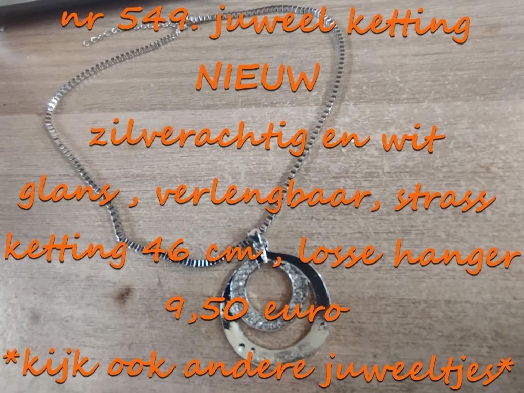 549. juweel ketting , NIEUW , verzending inbegrepen, Overige materialen, Verzenden, Wit, Nieuw