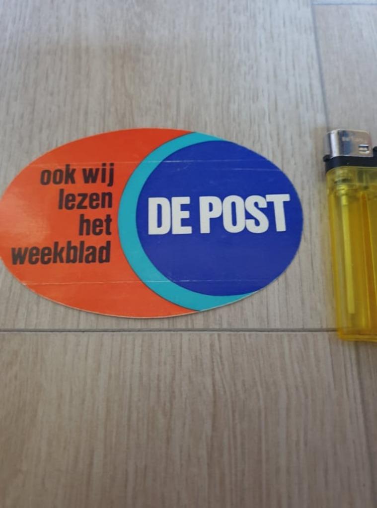 Sticker Weekblad De Post, Ophalen of Verzenden