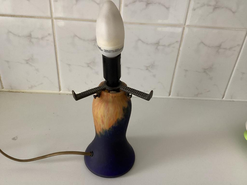 Pied pour une lampe Art Déco, Enlèvement ou Envoi, Utilisé, Verre, Art Deco
