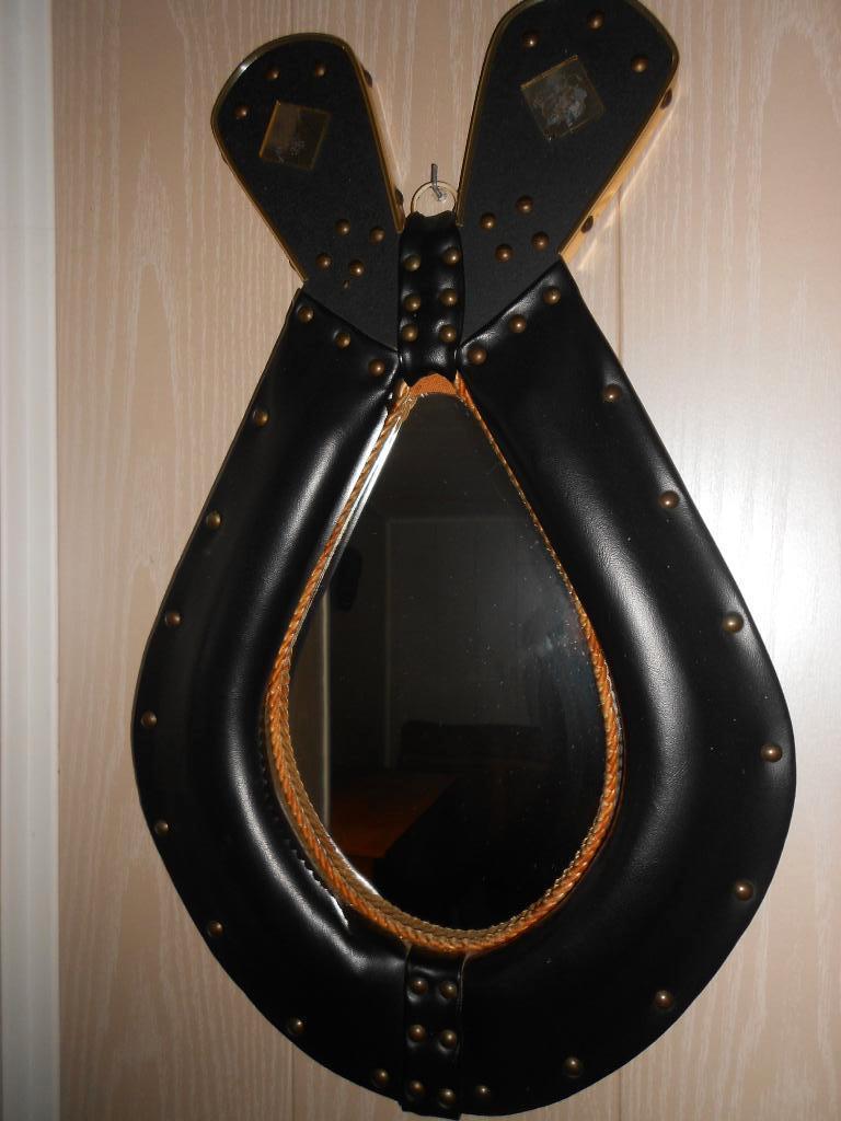 antieke spiegel, Antiek en Kunst, Ophalen, Ovaal, Minder dan 50 cm, Minder dan 100 cm