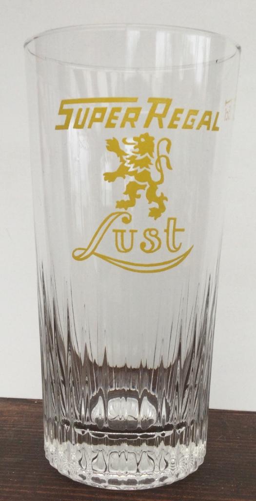 Bier brouwerij glas Lust super regal geribd Kortrijk 25cl, Verzamelen, Ophalen of Verzenden, Zo goed als nieuw