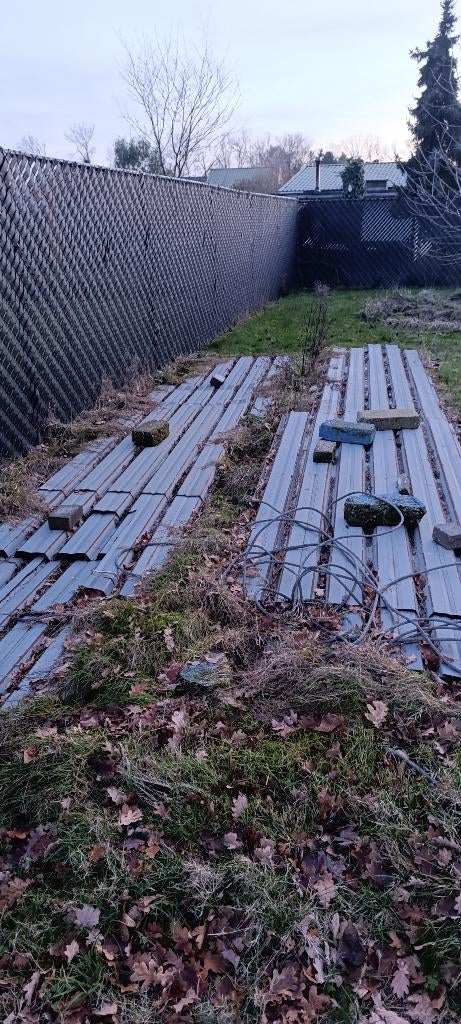 Golfplaten - golvende platen - dakpanelen, Doe-het-zelf en Bouw, Ophalen, Gebruikt, 15 m² of meer, Golfplaat