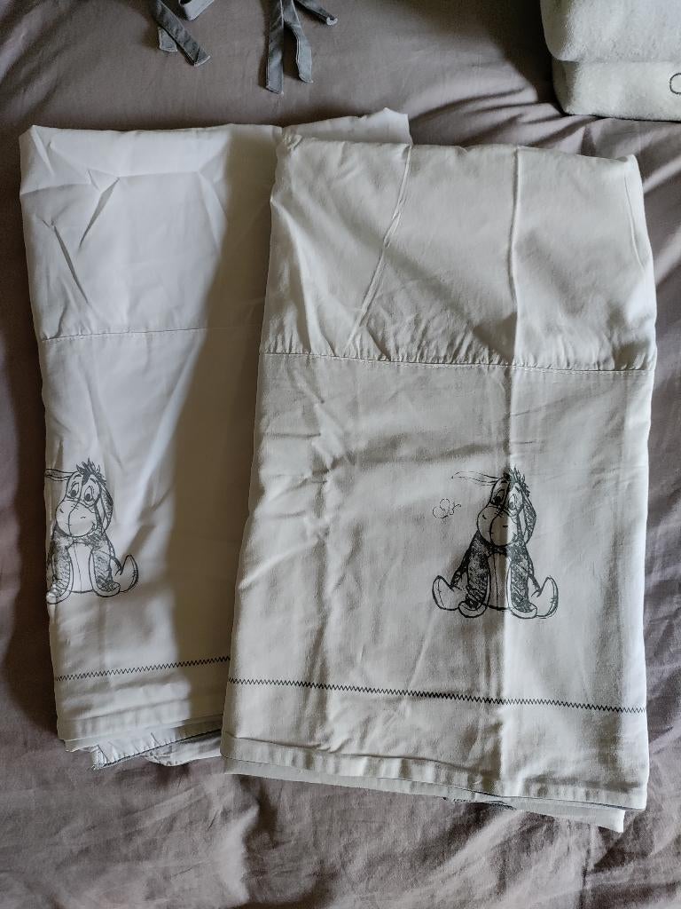 Ledikantlaken Eeyore, Kinderen en Baby's, Babywiegjes en Ledikanten, Gebruikt, Ophalen of Verzenden