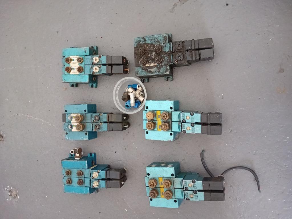MAC pneumatische dubbele verdeler, magneetventiel, Doe-het-zelf en Bouw, Compressors, Ophalen, Gebruikt