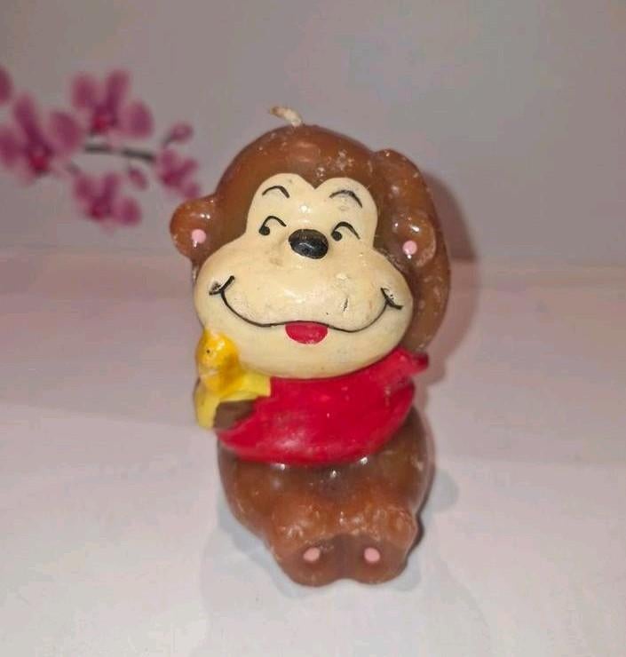 🐒 Vintage Aap kaars, Ophalen of Verzenden, Zo goed als nieuw, Overige materialen, Kaars