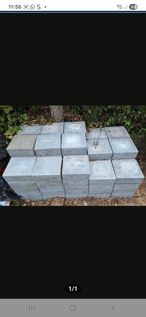 Betonklinker grijs 22x22x8 80 stuks, Tuin en Terras, Ophalen, Nieuw