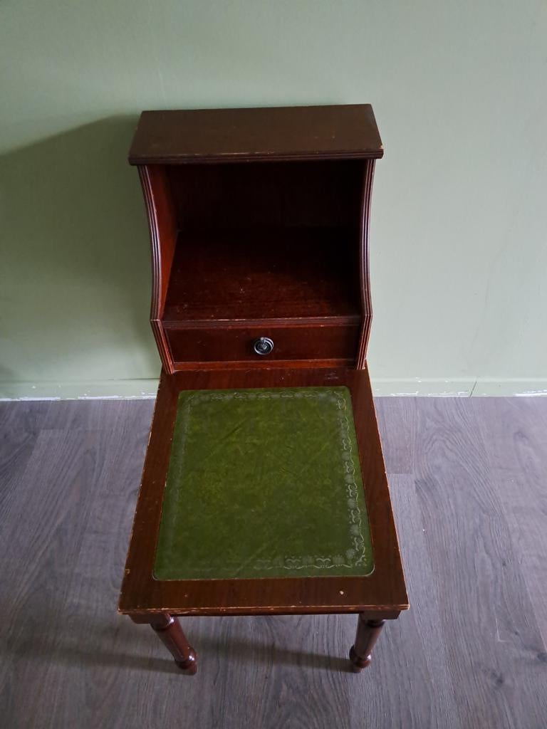 Ancien meuble téléphone en acajou ou bois similaire, Enlèvement