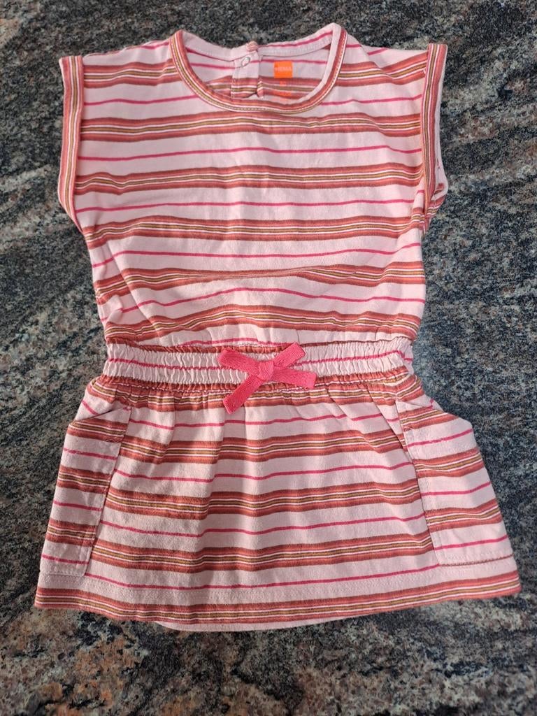 Robe rayée rose avec poches Mt 80, Enfants & Bébés, Vêtements de bébé | Taille 80, Robe ou Jupe, Enlèvement ou Envoi, Comme neuf