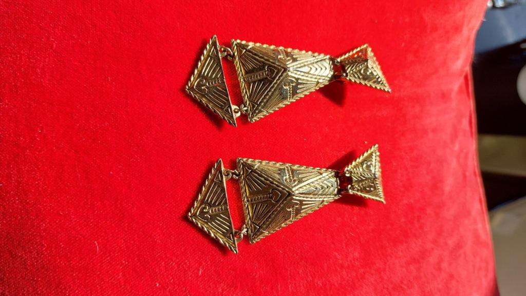 Vintage oorringen, Ophalen, Zo goed als nieuw, Goud, Overige materialen