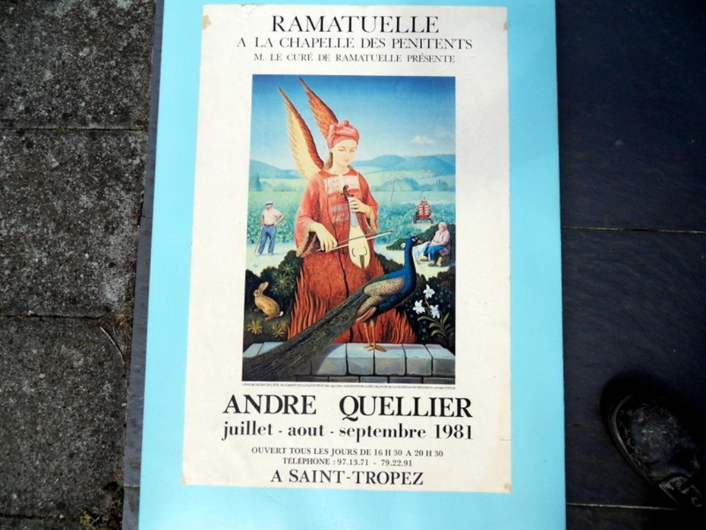 Vintage poster, 1981. Promotie voor kunstgalerij St-Maxime., Antiek en Kunst, Ophalen
